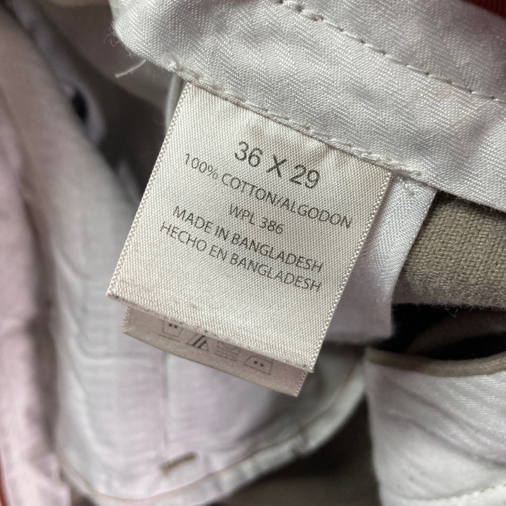 Haggar Corduroy Pants Mens 36x29 Beige Flat Front Classic Casual - Picture 3 of 10